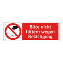 Bitte nicht füttern wegen Belästigung