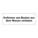 Entfernen von Booten aus dem Wasser verboten
