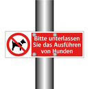 Bitte unterlassen Sie das Ausführen von Hunden