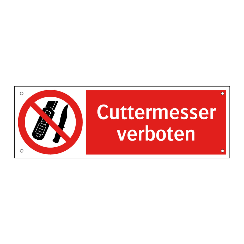 Cuttermesser verboten
