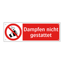 Dampfen nicht gestattet