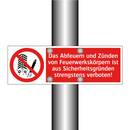 Das Abfeuern und Zünden von Feuerwerkskörpern ist aus Sicherheitsgründen strengstens verboten!