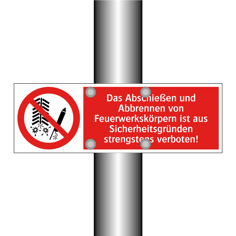 Das Abschießen und Abbrennen von Feuerwerkskörpern ist aus Sicherheitsgründen strengstens verboten!