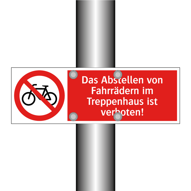 Das Abstellen von Fahrrädern im Treppenhaus ist verboten!