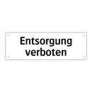 Entsorgung verboten