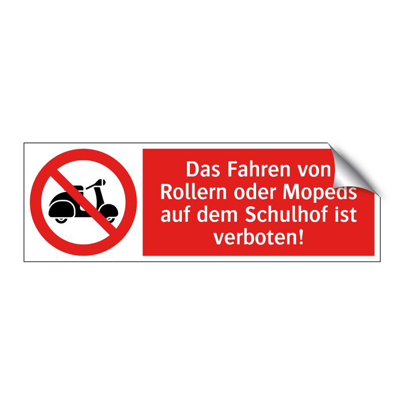 Das Fahren von Rollern oder Mopeds auf dem Schulhof ist verboten!