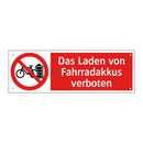 Das Laden von Fahrradakkus verboten