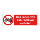 Das Laden von Fahrradakkus verboten