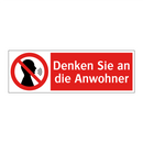 Denken Sie an die Anwohner