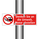 Denken Sie an die Umwelt, Motor abstellen