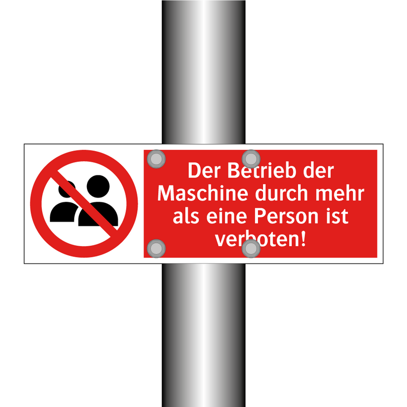 Der Betrieb der Maschine durch mehr als eine Person ist verboten!