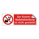 Der Eintritt in Badebekleidung ist nicht gestattet