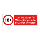 Der Zutritt ist für Minderjährige unter 18 Jahren verboten!
