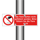 Die Tiere dürfen nicht gefüttert werden. Bitte füttern Sie die Tiere nicht