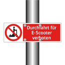 Durchfahrt für E-Scooter verboten