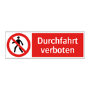 Durchfahrt verboten