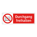 Durchgang freihalten
