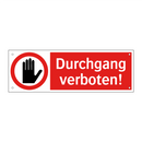 Durchgang verboten!