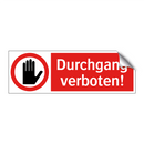 Durchgang verboten!