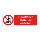 E-Tretroller abstellen verboten