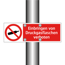 Einbringen von Druckgasflaschen verboten