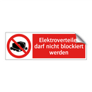 Elektroverteiler darf nicht blockiert werden