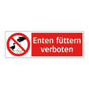 Enten füttern verboten