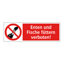 Enten und Fische füttern verboten!