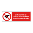 Entfernen Sie die Hinterlassenschaften Ihres Hundes - Danke