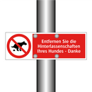 Entfernen Sie die Hinterlassenschaften Ihres Hundes - Danke