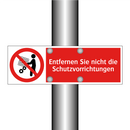 Entfernen Sie nicht die Schutzvorrichtungen