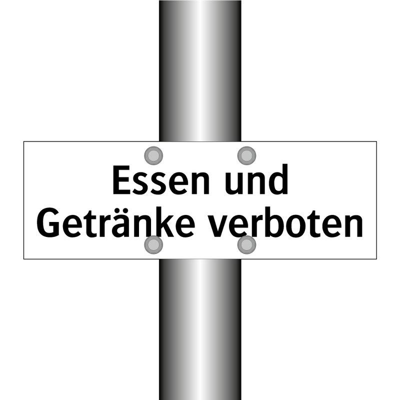 Essen und Getränke verboten