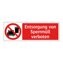 Entsorgung von Sperrmüll verboten