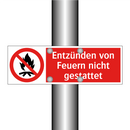 Entzünden von Feuern nicht gestattet