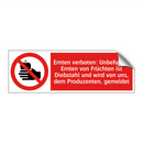 Ernten verboten: Unbefugtes Ernten von Früchten ist Diebstahl und wird von uns, dem Produzenten, gemeldet