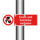 Essen und Getränke verboten