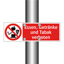 Essen, Getränke und Tabak verboten