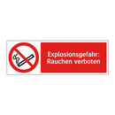 Explosionsgefahr: Rauchen verboten