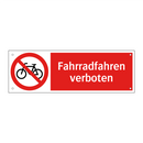 Fahrradfahren verboten