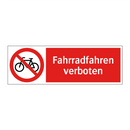 Fahrradfahren verboten