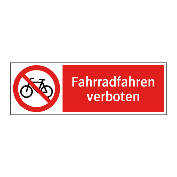 Fahrradfahren verboten