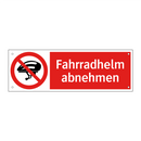 Fahrradhelm abnehmen