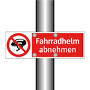 Fahrradhelm abnehmen