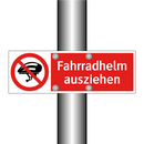 Fahrradhelm ausziehen