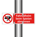 Fahrradhelm beim Spielen abnehmen