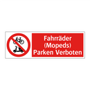 Fahrräder (Mopeds) Parken Verboten