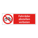 Fahrräder abstellen verboten
