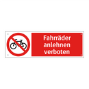 Fahrräder anlehnen verboten