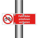 Fahrräder anlehnen verboten