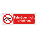 Fahrräder nicht anlehnen